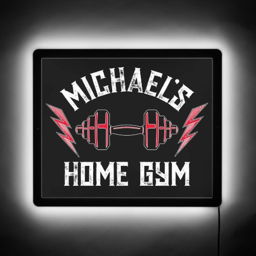 Home Gym Weight Lifting Personalized Fitness LED Sign