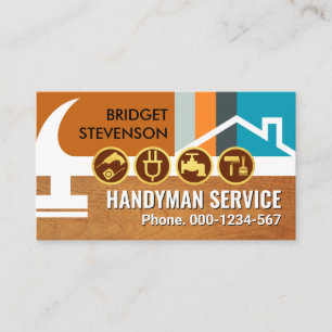 Home Hammer Vertical Tools Line Business Card
