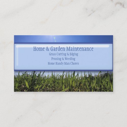 Home Handy Man Lawn Mowing Gardening Maintenance Business Card