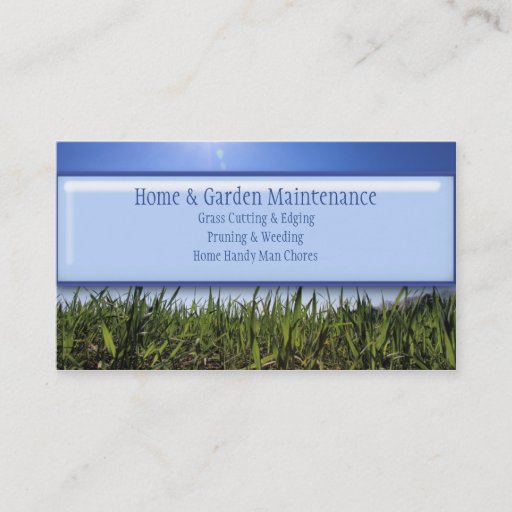 Customizable Home Handy Man Lawn Mowing Gardening Maintenance Business Cards