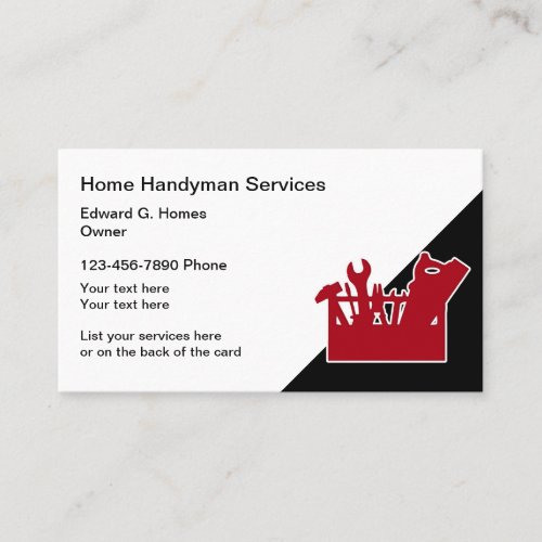 Home Handyman Modern Business Card