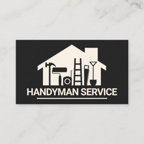 Home Handyman Tools Silhouette  Business Card