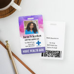 Home Health Aide / Certified Nurse Aide Photo ID Badge<br><div class="desc">Personalize these vertical medical personnel badges with an employee photo and name, along with multiple custom text fields for title or role, hospital or healthcare facility name, employee ID number, or valid through date. "HOME HEALTH AIDE" or your desired text appears along the bottom in bold white lettering for easy...</div>