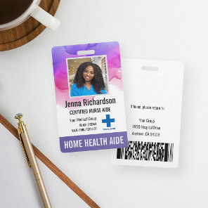 Home Health Aide / Certified Nurse Aide Photo ID Badge