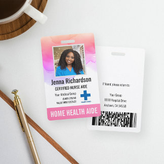 Home Health Aide / Certified Nurse Aide Photo ID Badge