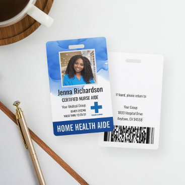 Home Health Aide / Certified Nurse Aide Photo ID Badge