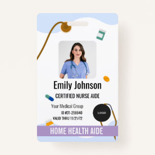 Home Health Aide / Certified Nurse Aide Photo ID Badge