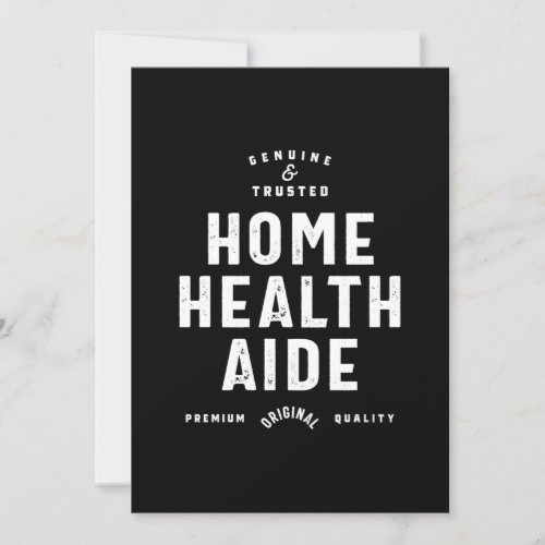 Home Health Aide Job Title Gift Invitation