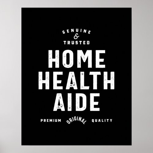 Home Health Aide Job Title Gift Poster