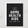 Home Health Aide Job Title Gift Thank You Card