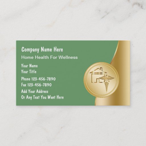 Customizable Home Health Business Cards