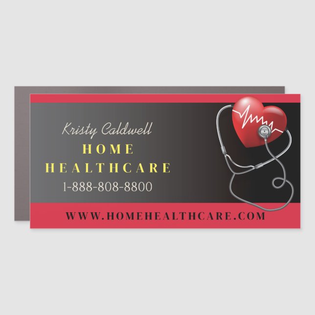 Home Health Care Aide Nurse Car Magnet Healthcare (Front)