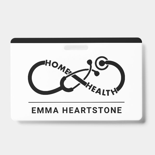 Home Health Care Nurse Caregiver Badge (Front)