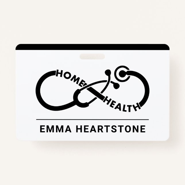 Home Health Care Nurse Caregiver Badge (Front)