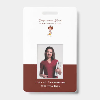 Home Health Care Nurse Caregiver Photo Badge