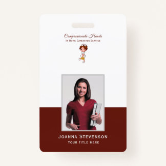Home Health Care Nurse Caregiver Photo Badge