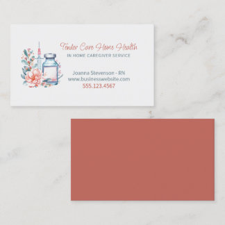 Home Health Care Nurse Service Business Card