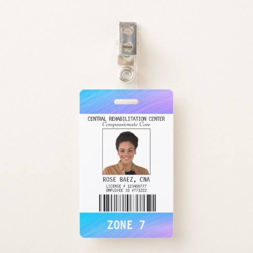  Home Health Colorful Security Photo Name Badge