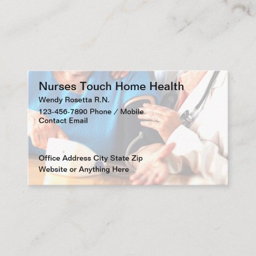 Home Health Medical Nurse Business Cards