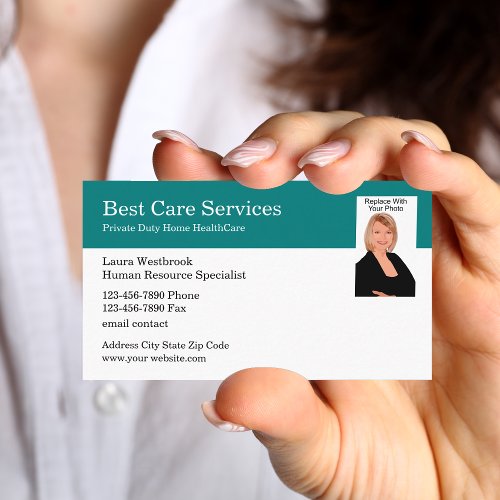 Home Health Medical Photo Template Business Card