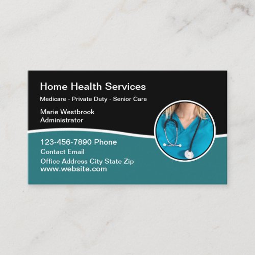 Home Health Modern Medical Business Cards