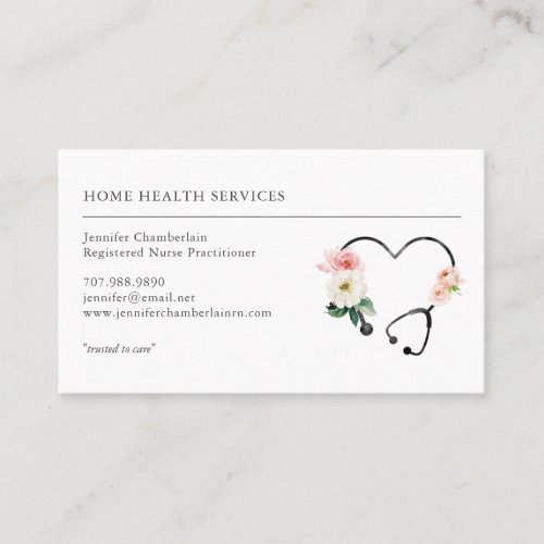 Home Health Nurse  Business Card