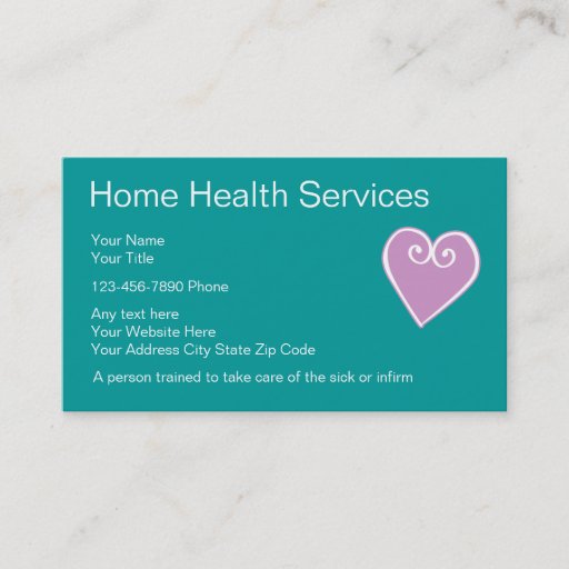 Customizable Home Health Nurse Business Cards