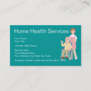 home business card template with a messages