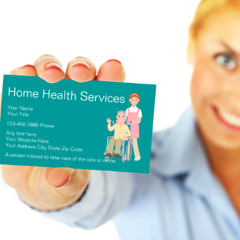 Home Health Nurse Business Cards by Luckyturtle at Zazzle