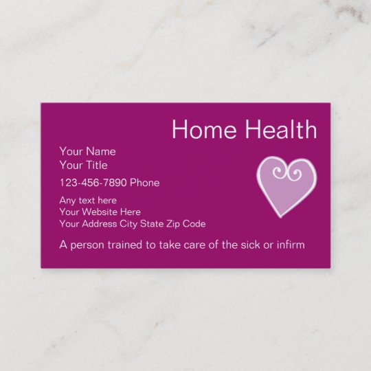 retirement home business card