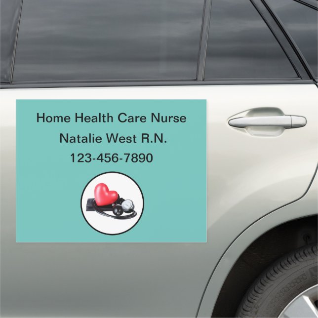 Home Health Nurse Car Magnet Template (In Situ)