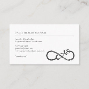 Home Health Nurse Services Stethoscope Business Card