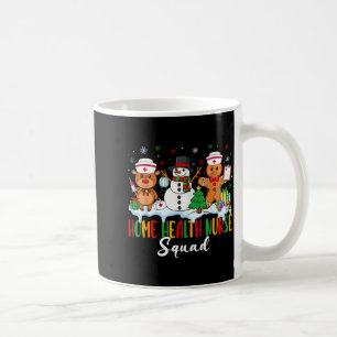 Home Health Nurse Squad Reindeer Gingerbread Chris Coffee Mug