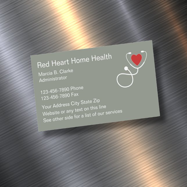 Home Health Nursing Medical Business Card Magnet (Creator Uploaded)