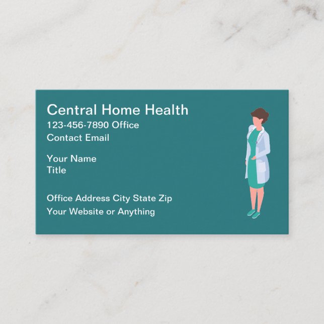 Home Health Simple Business Cards (Front)