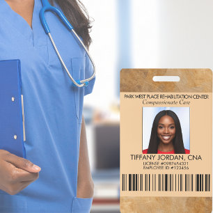 Home Health Unique Security ID Photo Name Badge