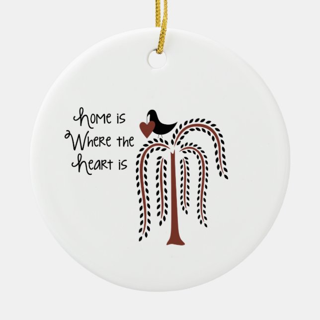 Home Heart Ceramic Ornament (Front)