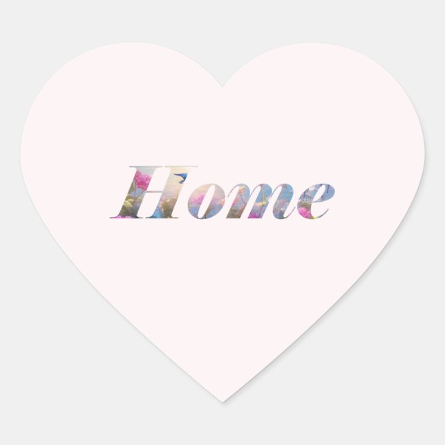 Home. Heart Sticker (Front)