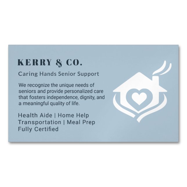 Home Help Business Card – Professional & Caring  (Front)