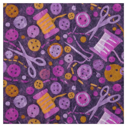 Home Hobby Sewing Supplies Collage Pattern Purple Fabric