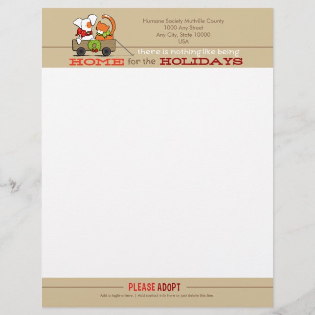 Home Holidays Patch Rusty Christmas Letter Paper (Front)