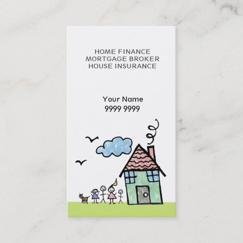 Home House Finance Template Business Card