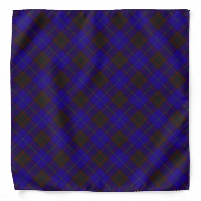 Home (Hume) Clan Scottish Tartan Plaid Bandana (Front)