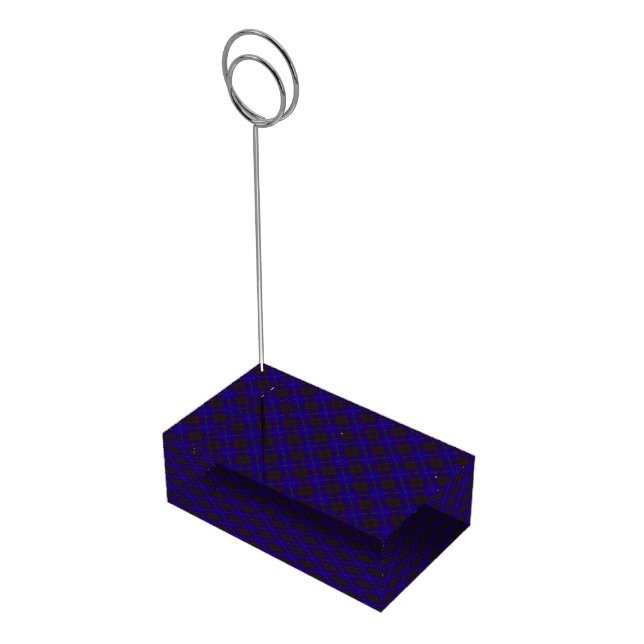 Home Hume Clan Tartan Scottish Plaid Place Card Holder (Corner)