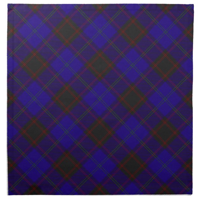 Home Hume Scottish Tartan Clan Plaid Cloth Napkin (Front)