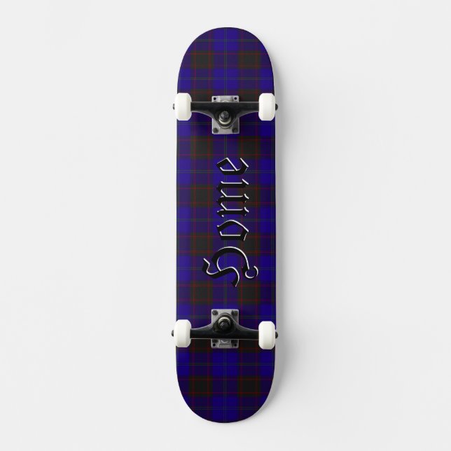 Home Hume Tartan Scottish Plaid Pattern Skateboard (Front)