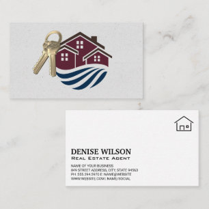Home Icon and Keys Business Card