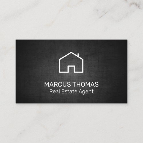 Home Icon  Black Texture Background Appointment Card