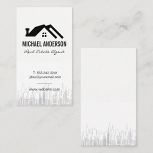 Home Icon   City Skyline  Business Card