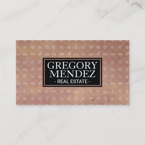 Home Icon Pattern Business Card